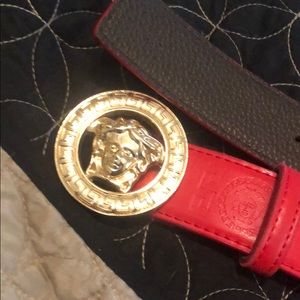 Red Versace Belt